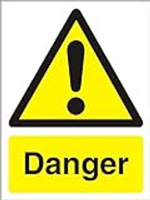 Seco Danger Sign, 150mm x 200mm - Self Adhesive Vinyl